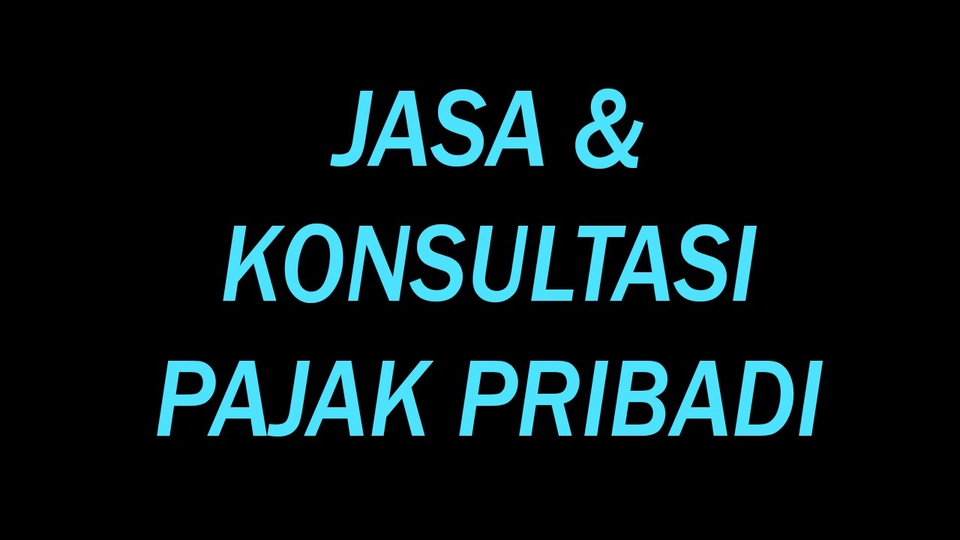 Konsultasi & Jasa Perpajakan Pribadi